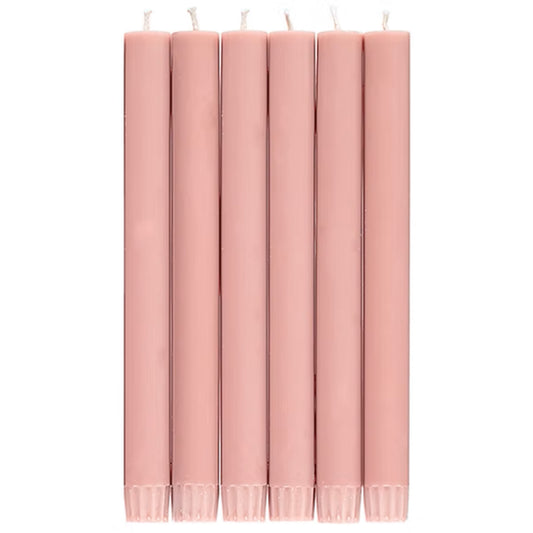 Old Rose Eco Dinner Candles – Pack of 6