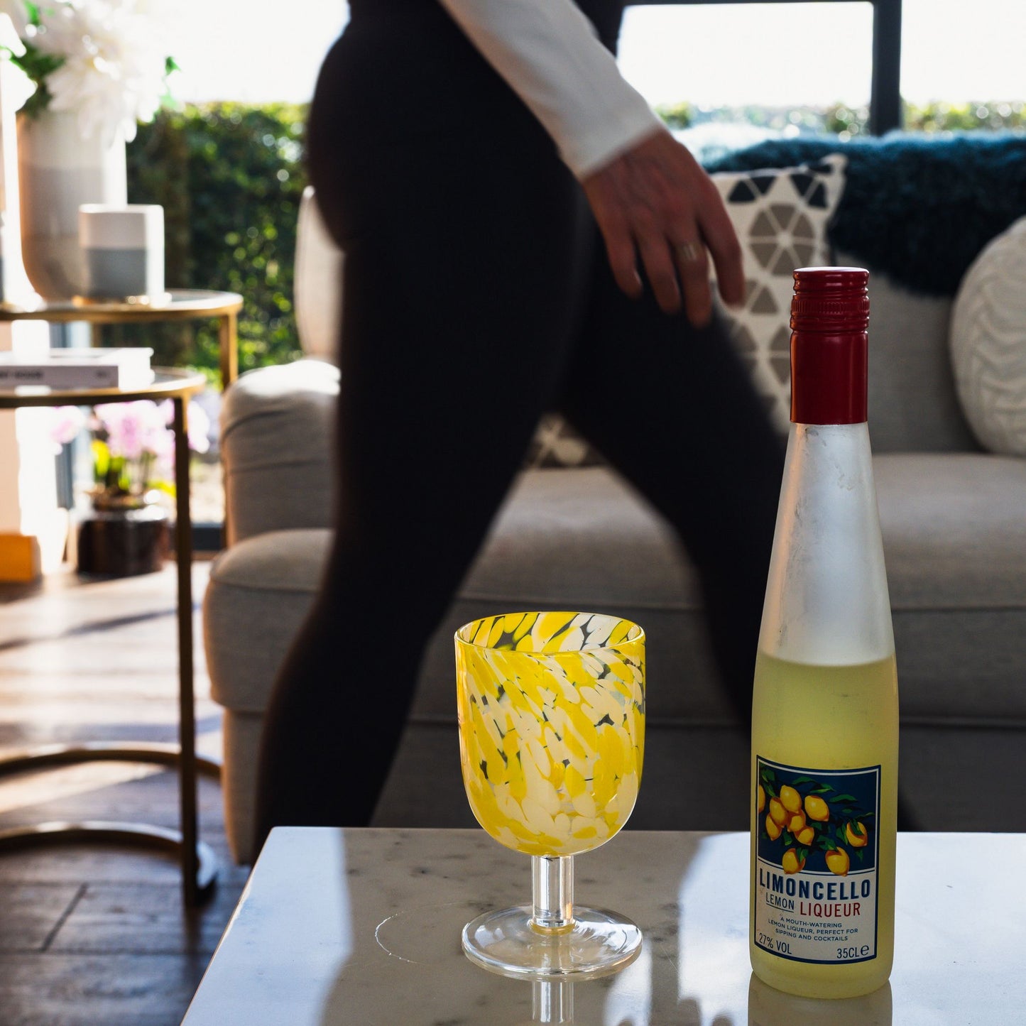 Lemon Yellow Short Stem Wine Glasses – Set of 4
