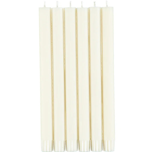 Pearl White Eco Dinner Candles – Pack of 6