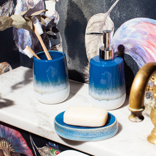 Mojave Glaze Blue Bathroom Set