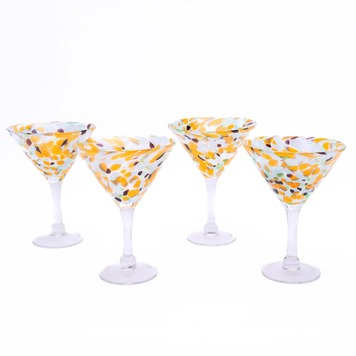 Citrus Orange Martini Glasses – Set of 4
