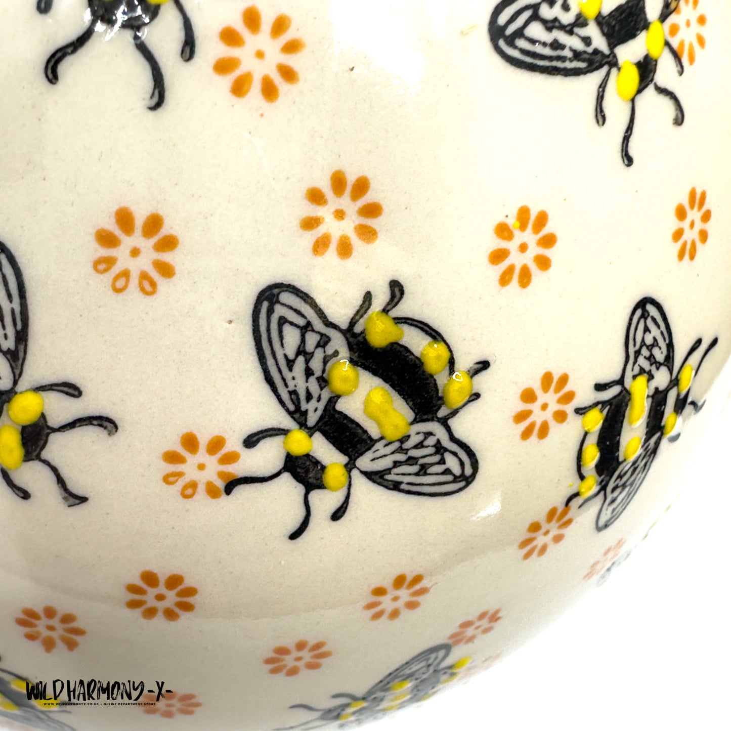 Large Busy Bee Ceramic Vase – 23cm