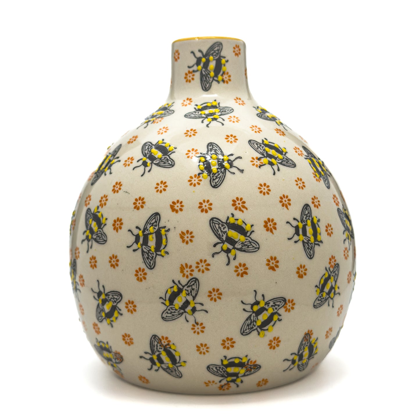 Large Busy Bee Ceramic Vase – 23cm