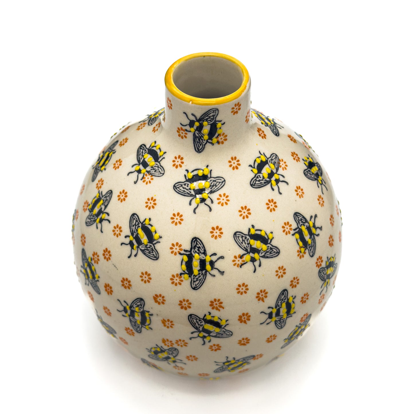 Large Busy Bee Ceramic Vase – 23cm