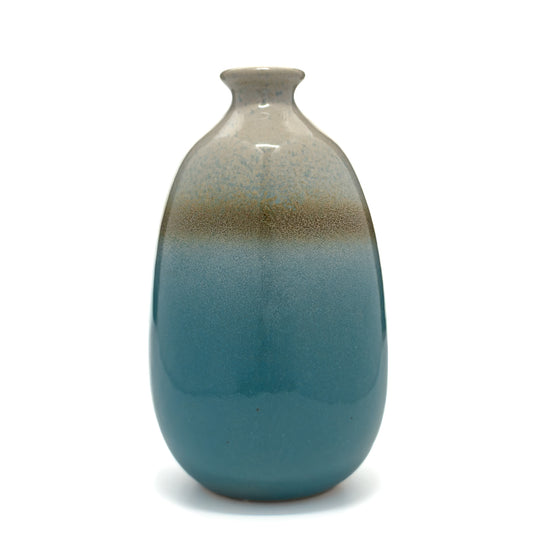 Turquoise Ombre Ceramic Vase – 12cm