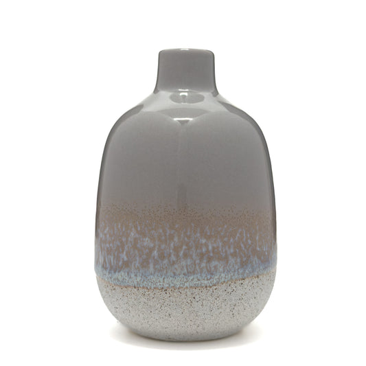 Mojave Grey Ceramic Vase – 12.5cm