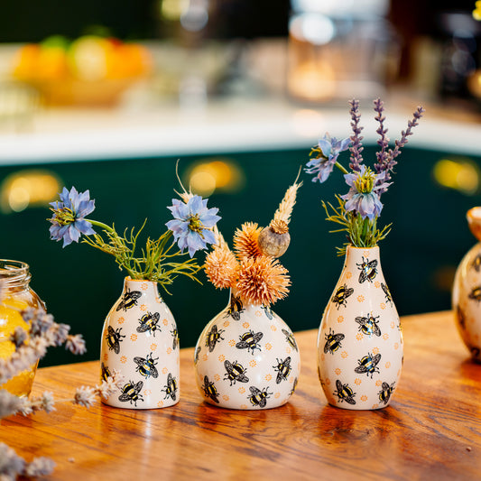Set of 3 Busy Bee Vases