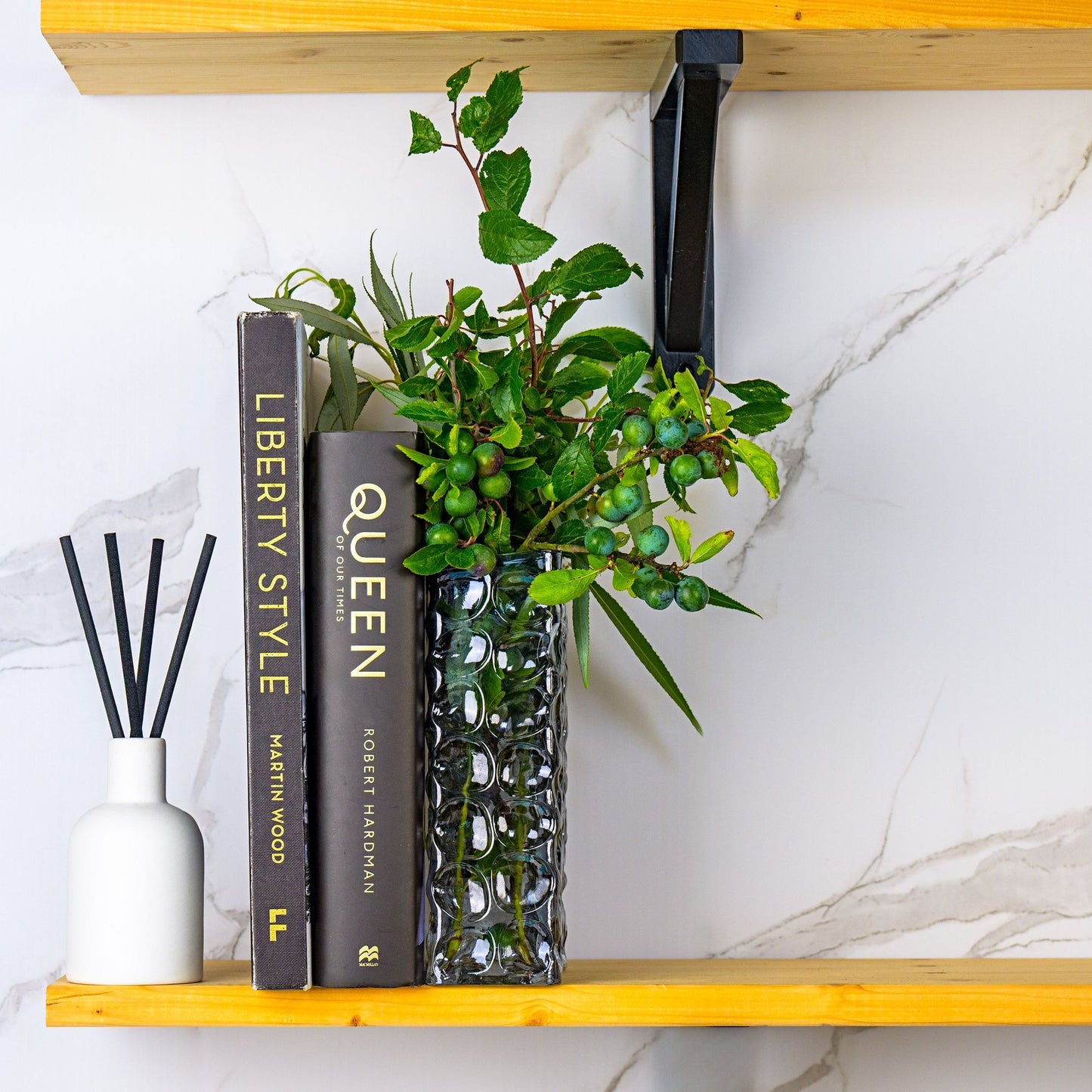 Grey Textured Book Vase – Decorative Glass Vase
