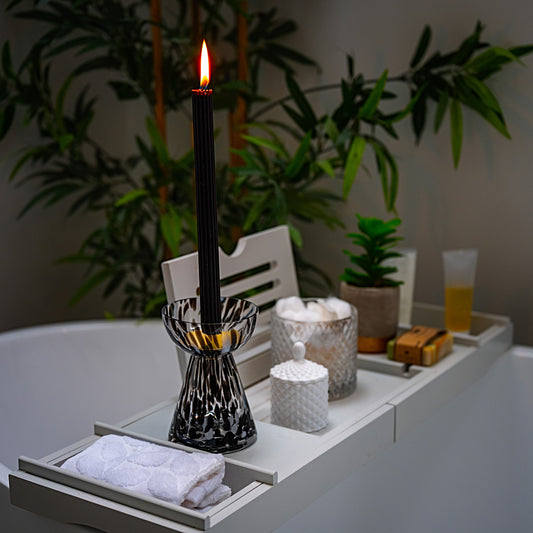 Pillar Candle Holder: Dalmatian Print