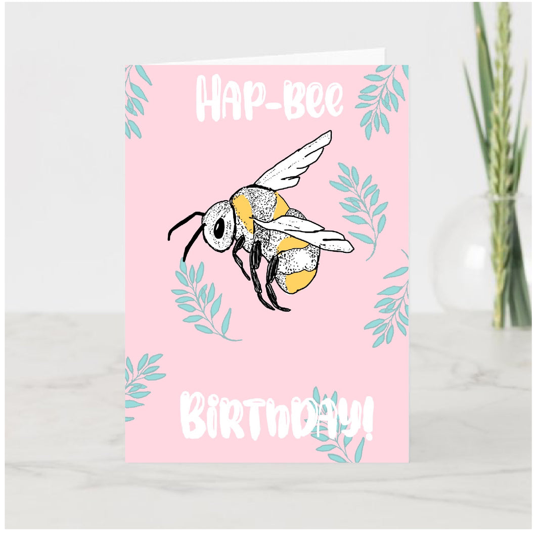 Hap-Bee Birthday Card