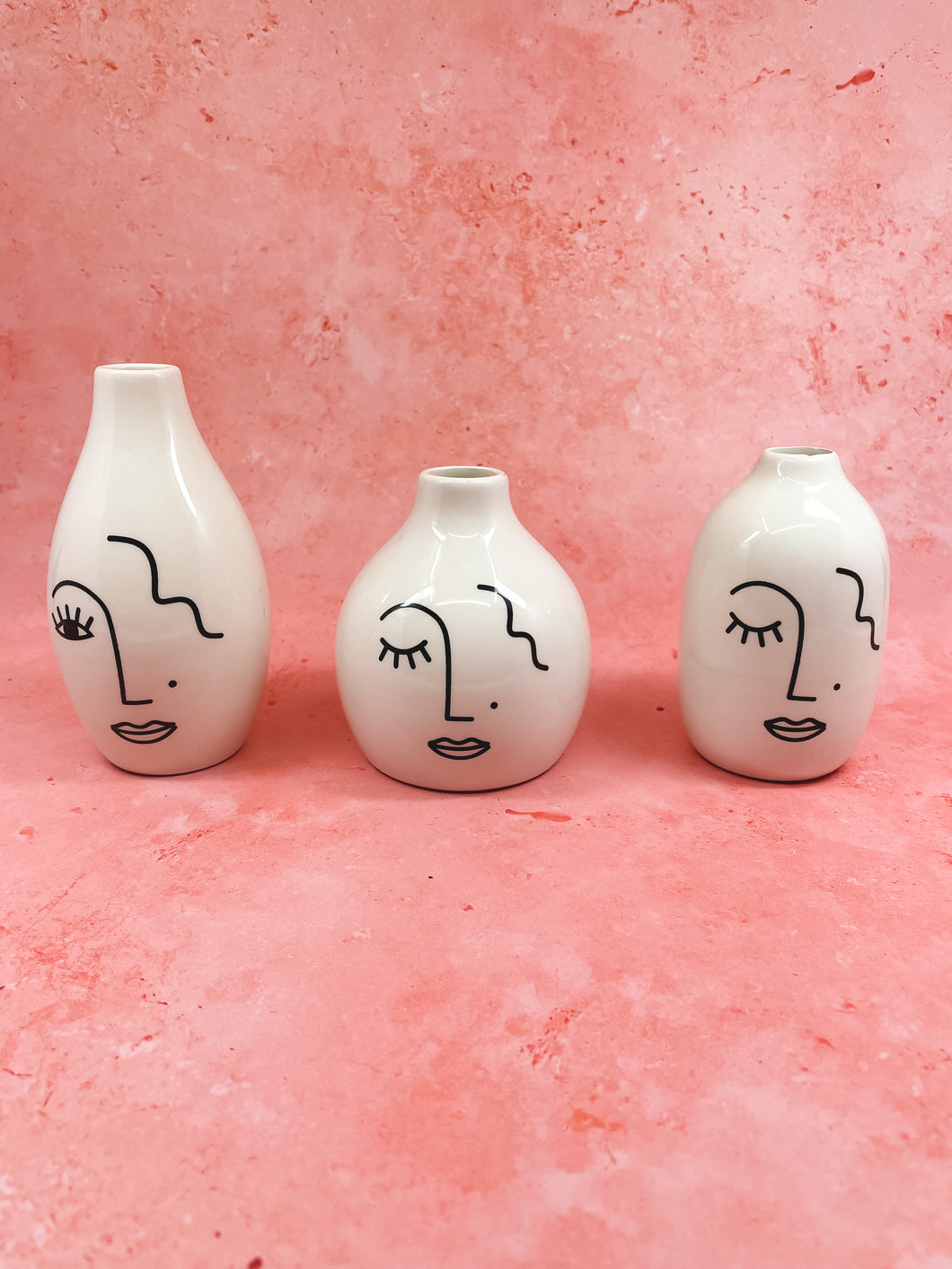 Set of 3 Abstract vases