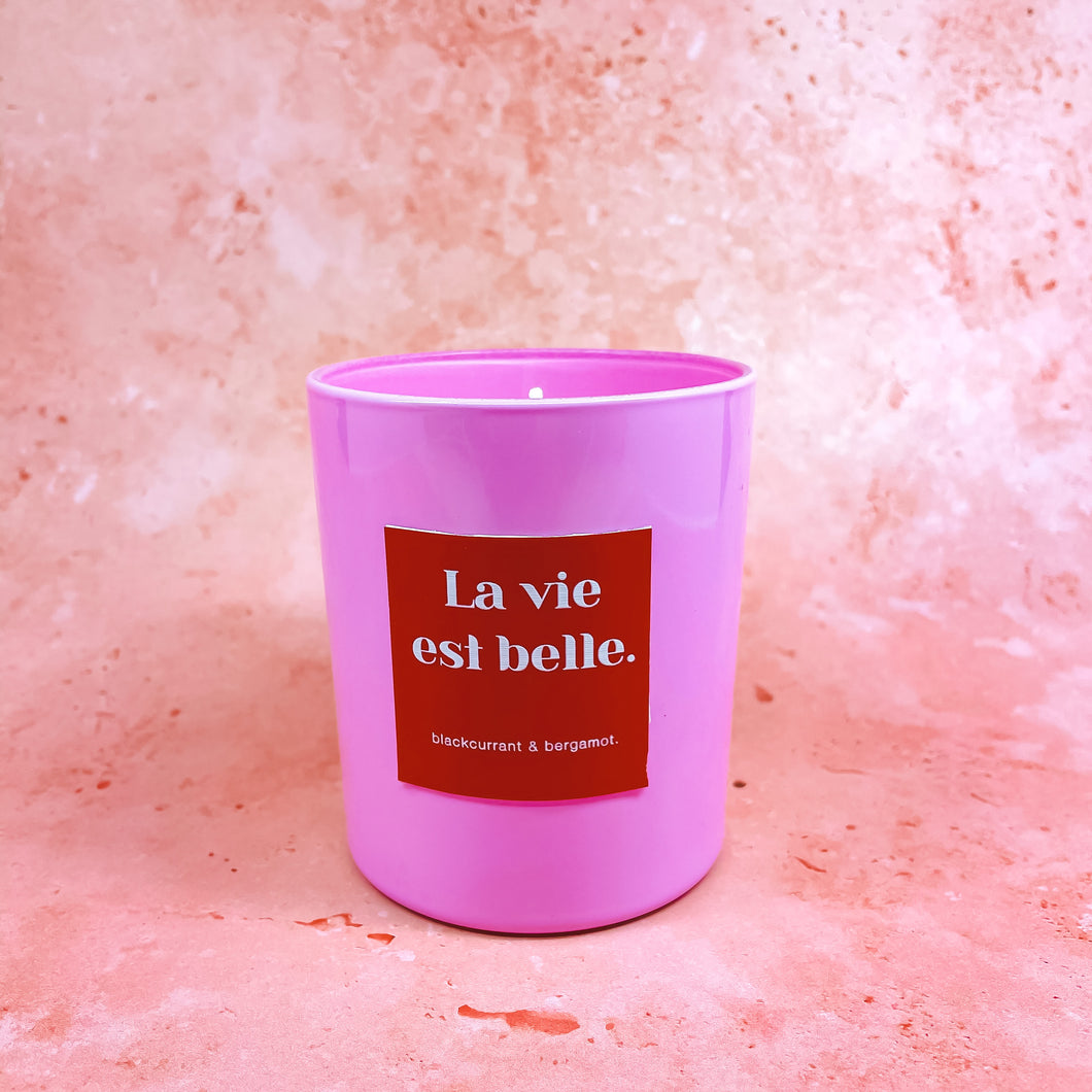 La Vie Est Belle Candle