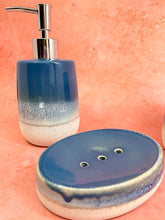 Load image into Gallery viewer, Mojave Glaze Blue Bathroom Set
